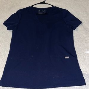 Navy blue figs scrub top